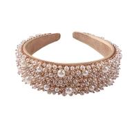 VALICLUD Fascia per Chioma Perle Larghe in Lega Color Oro Elegante alla Moda per Uso Quotidiano, per Feste come Regalo Raffinato