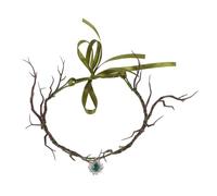 VALICLUD Fascia Per Con Da Elfo Della Foresta Copricapo Di Corna Accessori Fascia Per in Corna Fasce Per La Testa Fascia in Foglia D'oro Geweih Festival Plastica