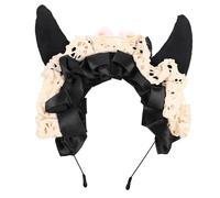 VALICLUD Fascia Per Del Corno Del Piccolo Diavolo Costumi Per Bambini Corna Nere Orecchie Da Diavolo Cerchio Per Con Le Corna Nastri Per Black Tessuto