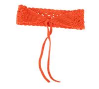 VALICLUD Fascia Per Floreale All Uncinetto Per Ragazze Accessorio Elegante Resistente Abbinabile Vari Stili Per Uso Quotidiano Arancione