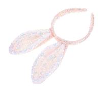 VALICLUD fascia per orecchie da coniglio IL Banda per orecchie da coniglio in pizzo Carino fasce per le orecchie cerchietti per orecchie da coniglio accessori cosplay rosa