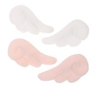 VALICLUD Fermagli per Capelli di Peluche a Forma di Piume D'angelo, Set da 2 Paia Bianco e Rosa, Fermagli Copricapo da Festa per Donne e Ragazze, Accessori Decorativi per Capelli Eleganti