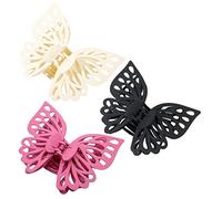 VALICLUD Fermagli per Chioma Grandi in Materiale Ps e Abs Set di 3 a Forma di Farfalla Resistenti e Delicati un Fissaggio Sicuro Durante Ogni Giorno e Banchetto
