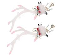 VALICLUD Fermagli per Corna di Cervo Natalizio Forcine per Capelli Corna di Renna Accessori Natalizi per Bambine Fermagli per Orecchie Decorazioni per Capelli