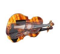 VALICLUD Fermaglio per Chioma Cello in Acetato Color Caffè Forma a Squalo, Resistente alla Deformazione a Tenuta Forte per Performance di Cello, Accessorio Elegante per Ragazze e Donne