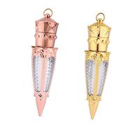 VALICLUD Flaconi Vuoti Per Lucidalabbra Ravanello 2 Pezzi, Bottiglie Piccole Per Trucco Portatile in Oro e Oro Rosa, Contenitori Cosmetici Leggeri Per Viaggi e Uso Quotidiano