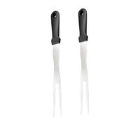 VALICLUD Forchette con Manico in Pp 2 Pezzi per Barbecue in Acciaio Inox Uso Versatile e Comodo da Riporre per Marshmallow e Carne per Campeggio e Falò