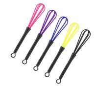 VALICLUD Frusta Salone 5 Pezzi Colorati in Frusta Portatile per Parrucchieri Utensile per Coloranti e Uova Lunghezza 73 Pollici