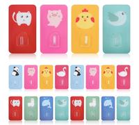 VALICLUD Ganci Decorativi da Parete Animali in Acrilico 50 Pezzi Adesivo Resistente per Asciugamani Chiavi e Borse, Ganci Appiccicosi per Bagno e Cucina, Supporto senza Stile Stile Casuale