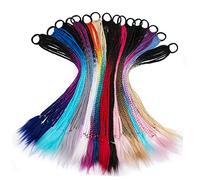 VALICLUD Ganci Elastici per Colorati Accessori per Treccia e Cavallo per Ragazze per Party e Cosplay e Rosa