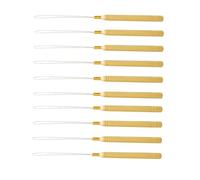 VALICLUD Gancio Per Extension Per Chioma 10 Pezzi Uncinetto Ad Anello Strumento Per Tirare L’ago Kit Per Extension Uso Salone e Fai Da Te Parrucche