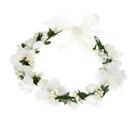 VALICLUD ghirlanda nuziale tiara spose Nozze la sposa sarà la fascia per Essere rosa accessori per ragazza di fiori corone del matrimonio panno di seta bianca