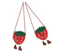 VALICLUD Graziosa Borsa A Tracolla Per Bambine Con Motivo A Fragola Piccola Borsa in Pu Per Bambini Piccoli