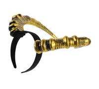 VALICLUD Halloween Devil Horns Headband Oro Corna Capra per Costume Halloween Cerchietto Cosplay Unisex per Feste Masquerade e Foto Accessorio Leggero e Confortevole per Adulti