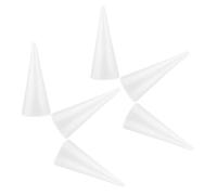 VALICLUD Home Decor 6 Pezzi Cono in Schiuma Artigianale Decorazioni Natalizie Coni di Schiuma Artigianale Coni Artigianali Blocchi di Mini Giocattoli Sfusi Cellula Bambino Yiwu Bianca