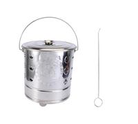 VALICLUD Inceneritore in Acciaio Inossidabile 304 Piccolo per Esterni Pinza e Presa d'Aria Inceneritore Domestico per Cortile e Giardino Bruciatore Foglie e Carta Efficiente e Resistente