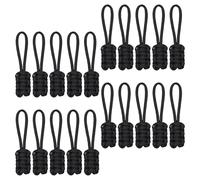 VALICLUD Kit 20 Pezzi Estensori per Cerniere in Nylon Nero Linguette di Ricambio Antiscivolo per Zaini Bagagli e Giacche Kit Riparazione Cursori Cerniere per Sostituzione e