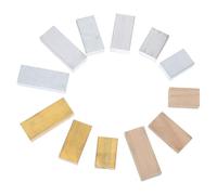 VALICLUD Kit di Cubi di Densità Metallo e Legno 12 Pezzi Blocchi Didattici in Ottone, Ferro e Alluminio per Attività Scientifiche Educative in Laboratorio e Scuola