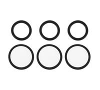 VALICLUD Kit di Ricambio per Stetoscopio con Membrana e Anello Antigelo Nero, Accessori per Riparazione, Materiale Pe, Dimensioni 4.50x4.50x0.30cm, per Esami e Operazioni Cliniche