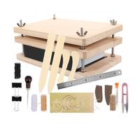 VALICLUD Kit di Rilegatura Libri in Legno e Metallo per Riparazione e Craft | Carta e Testi Antichi, Righelli, Aghi e Distanziatori, per Aula D'arte e Progetti Creativi
