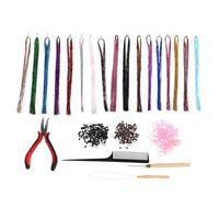 VALICLUD Kit Extension per Chioma Fermagli Scintillanti 17 Ciocche Multicolori Resistenti al Calore da 93 CM Accessori per Chioma da Festa Strumenti e Istruzioni per Ragazze