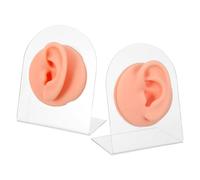 VALICLUD Kit Orecchie Umane in Silicone per Piercing e Insegnamento Espositore per Orecchini in Silicone Supporto per Orecchie Destro e Sinistro
