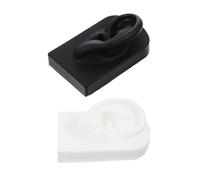 VALICLUD Kit Simulazione Orecchio in Silicone 2 Pezzi Per Piercing, Esemplare Destro e Sinistro Per Esercitazione e Esposizione Orecchini, Strumento Didattico Per Studenti, Medici e Infermieri