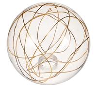 VALICLUD Lampada Paralume in Vetro Trasparente Globo Apertura con Filo di Alluminio Oro Sfera Sostitutiva per Lampadari Sospensione Applique e Plafoniere dal Design Contemporaneo
