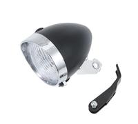 VALICLUD Luce Anteriore Bici retrò Vintage 3 LED, Nero | Interruttore On Off, Alimentazione a Batteria, Stile Elegante, Plastica e Metallo, per Caccia e Campeggio