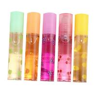 VALICLUD Lucidalabbra Trasparente 5Pcs Balsamo Labbra Idratante al Frutta Gelatina per Labbra Secche e Screpolate Portatile e