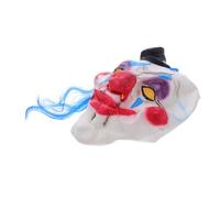 VALICLUD Maschera Clown Halloween Lattice Blu con Naso Blu e Cappello Maschera Cosplay Completa per Feste Teatrali Accessorio Duraturo e Confortevole