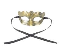 VALICLUD Maschera Resistente Oro Vintage Mezza Faccia in Plastica Stile Romano e Jazz Principe, Design Artistico Unico e Visibilità Completa per Feste di Danza e Cosplay