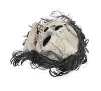 VALICLUD Maschera Teschio Realistica in Lattice con Mascella Mobile per Halloween e Cosplay Copertura Testa Intera Traspirante e Confortevole Accessorio Spaventoso per Feste e Prank Adulti