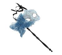 VALICLUD Maschera Veneziana a Farfalla con Bastone Portatile Motivo Drago Orientale in Plastica e Tessuto per Feste di Carnevale Balli di Fine Anno e Celebrazioni Natalizie