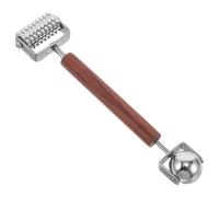 VALICLUD Massaggiatore Manuale in Acciaio Inox per Viso Rullo Lifting 3D a Doppia Estremità, Strumento per Agopressione e Sollievo da Gonfiore, per Routine di Bellezza