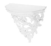 VALICLUD Mensola da Parete Vintage Resina Intagliata Supporto Decorativo Multifunzionale Scaffale Sospeso Compatto per Organizzazione Casa Bianco Classico
