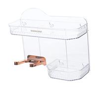 VALICLUD Mensola Portaoggetti Da Parete Per Bagno Con Cestino e Gancio Porta Asciugacapelli, Trasparente, Autoadesiva Senza Foratura, Organizzatore Per Shampoo e Cosmetici