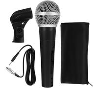 VALICLUD Microfono Dinamico con Cavo per Canto, Voce e Palco Professionale | Suono Nitido e Qualità Professionale, Struttura Robusta, Design Ergonomico, Colore Nero, per Interpreti e Oratori