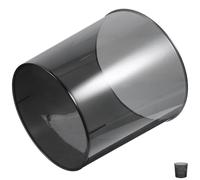 VALICLUD Mini Cestino per Scrivania Coperchio, Piccolo Secchio per Rifiuti Trasparente Grigio in Plastica Resistente, Portaoggetti da Tavolo Comodo per Ufficio e Casa