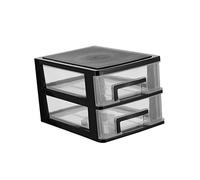 VALICLUD Mobiletto Portaoggetti in Plastica a Cassetti Organizer Trasparente Nero Scaffale Portaoggetti Multistrato Per Ufficio e Soggiorno