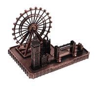 VALICLUD Modelli di Torre Orologio di Londra in Metallo Sculture Decorative di Edificio per Casa Statuette di Ponte da Collezione Ornamenti Architettonici da Tavolo Souvenir del Regno Unito