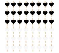 VALICLUD Mollette in Legno a Forma di Cuore Clip Leggere 3 Cm 100 per e Carta Decorazioni per Casa e Festa Natalizia