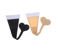 VALICLUD Mutandine Invisibili Adesive Donna in Cotone Senza Cuciture, Set 2 Pezzi Traspiranti Design a Cuore, Intimo Leggero per Abiti Aderenti e Occasioni Speciali, Taglia m (Beige Nero