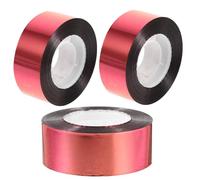 VALICLUD Nastro Riflettente per Spaventare Uccelli 24 CM X 80 M in Pet Resistente Confezione da 3 Pezzi Rossi per Giardino Patio e Campi Agricoli Effetto Luminoso Repellente Naturale