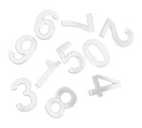 VALICLUD Numeri Civici 3d in Resina Abs Antiruggine Set da 10 Pezzi 7 Cm Adesivi per Porta Hotel Appartamenti Negozi Etichette Indirizzo Numero di Casella Postale