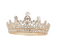 VALICLUD Nuziale Barocca con Tiara per Matrimonio Cristallo per Donne Accessori Eleganti per Cerimonie