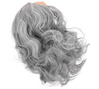 VALICLUD Old Man Cosplay Wig Synthetic Hair Elderly Professor Headpiece Lightweight and Breathable Bald Wig for Stage Performance and Fun