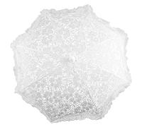 VALICLUD Ombrello Decorativo Pizzo Bianco Per Matrimonio e Spettacoli Mini Ombrello Per Costumi e Foto Accessorio Elegante Per Festeggiamenti e Cerimonie