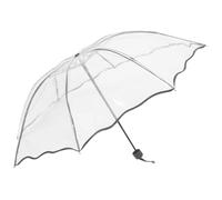 VALICLUD Ombrello Trasparente Pieghevole Portatile Per Sole E Pioggia, Ombrello Compatto Antivento Per Viaggio, Adatto Per Donne E Uomini