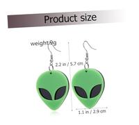 VALICLUD Orecchini Da Donna Pendenti Originali in Acrilico Verde, Gioielli Per L’orecchio Divertenti e Unici, Adatti Per Feste, Appuntamenti e Uso Quotidiano